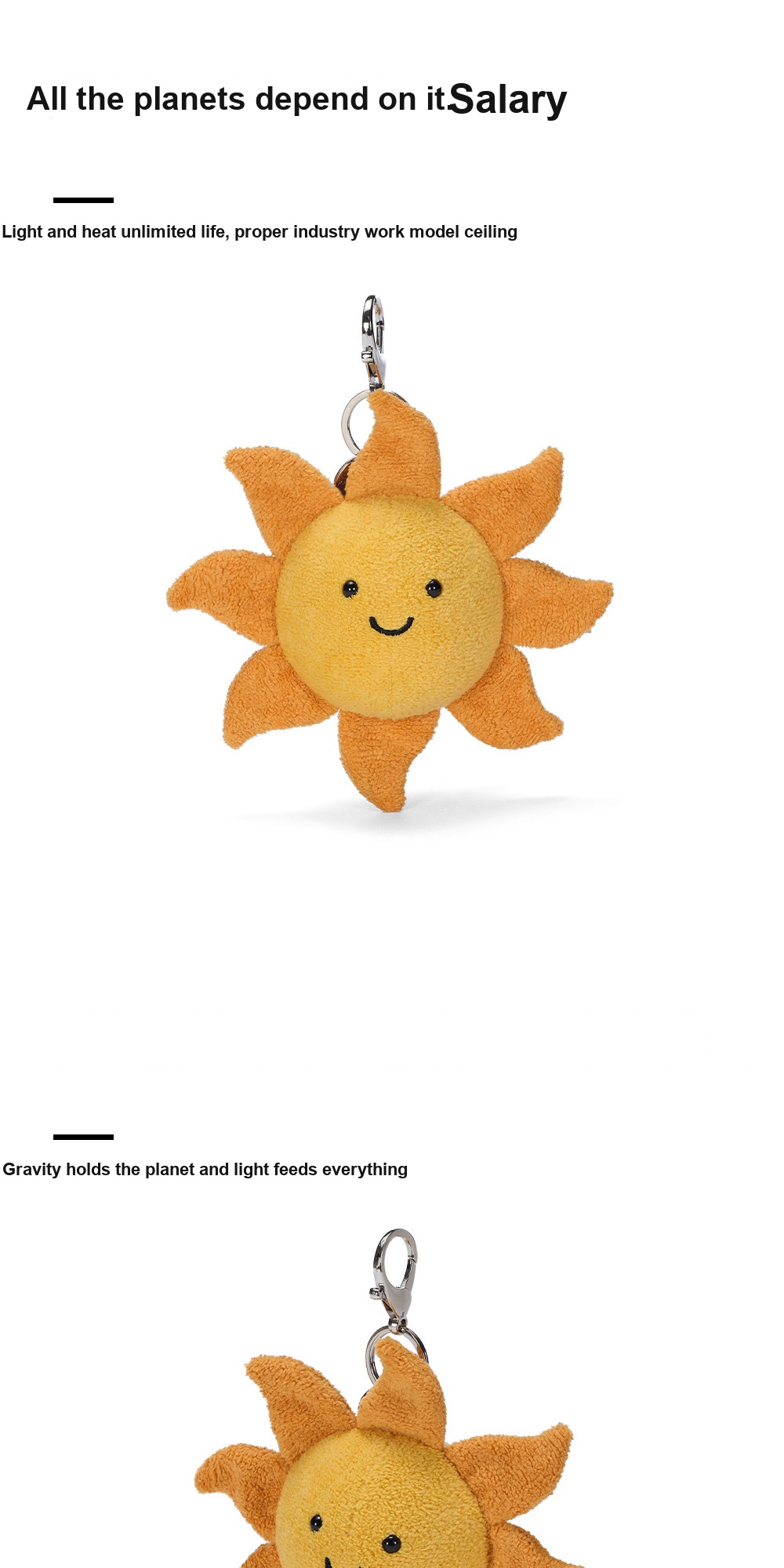 Sun Plush Charm (Planet Series)