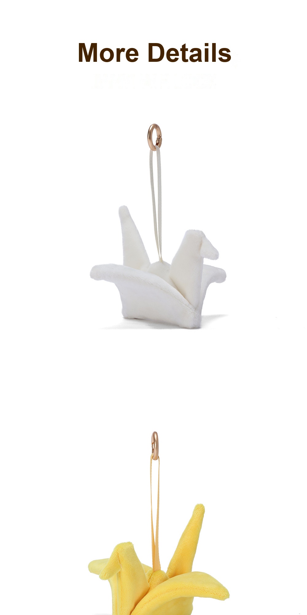 Paper Crane Plush Charm