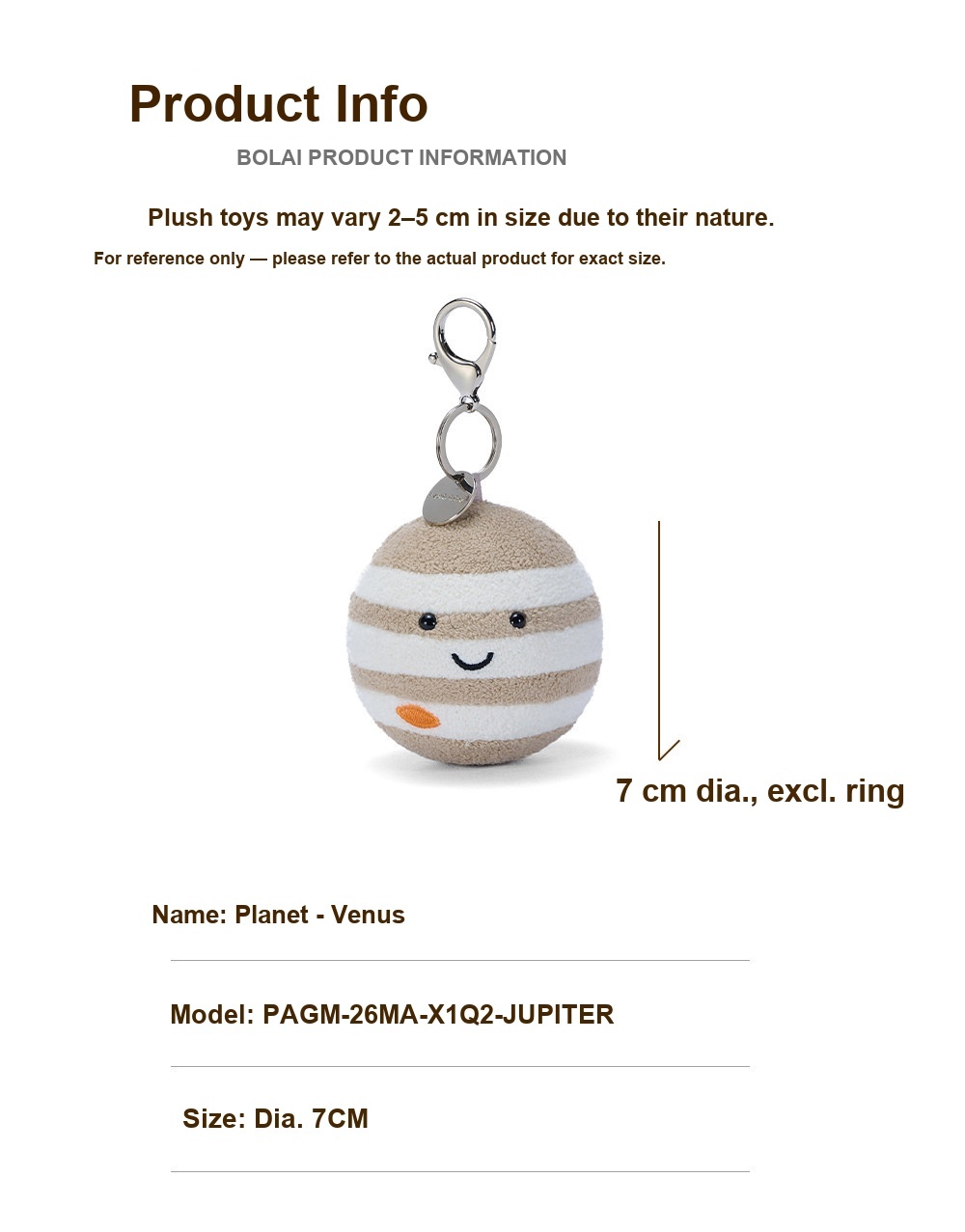 Jupiter Plush Charm (Planet Series)