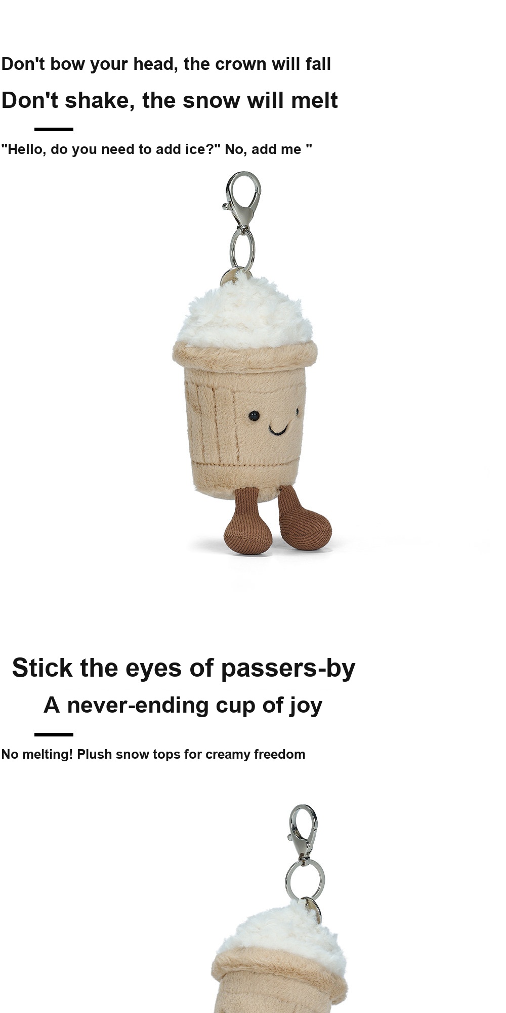 Snow-Top Coffee Plush Charm