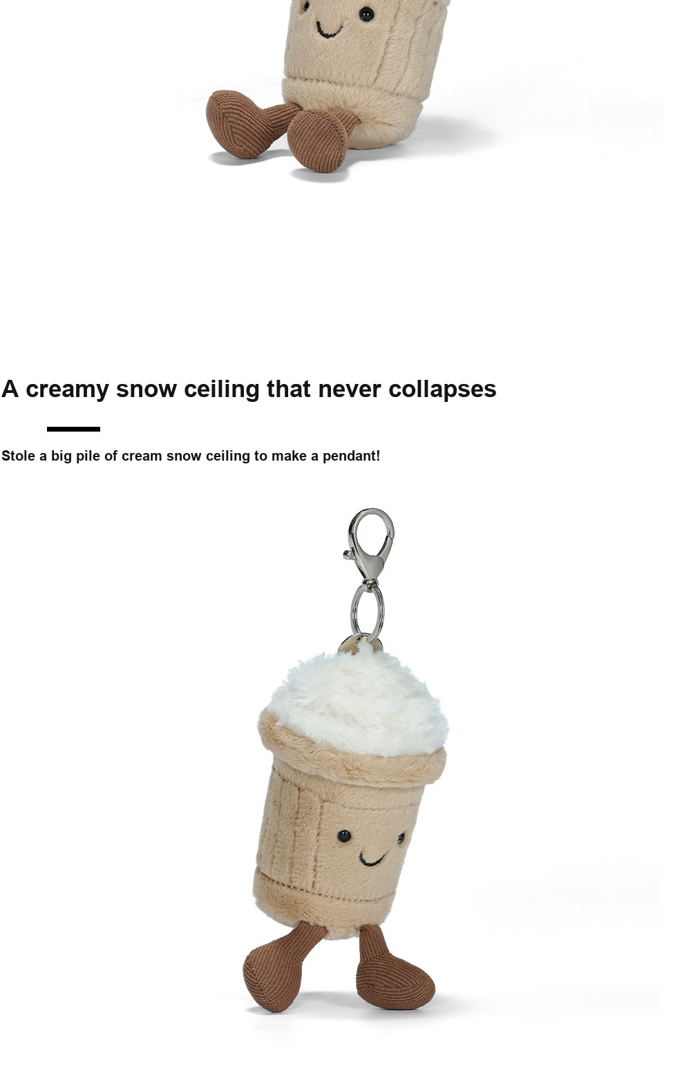 Snow-Top Coffee Plush Charm