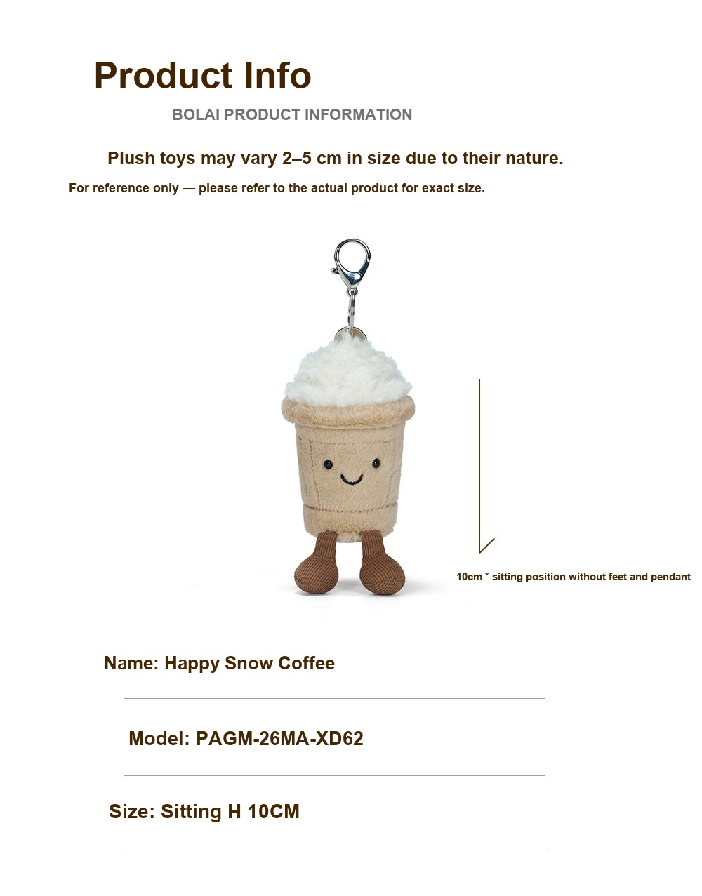 Snow-Top Coffee Plush Charm