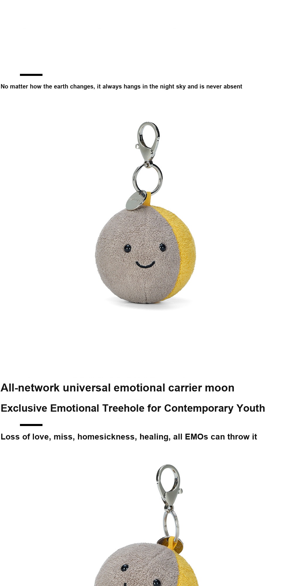 Moon Plush Charm (Planet Series)