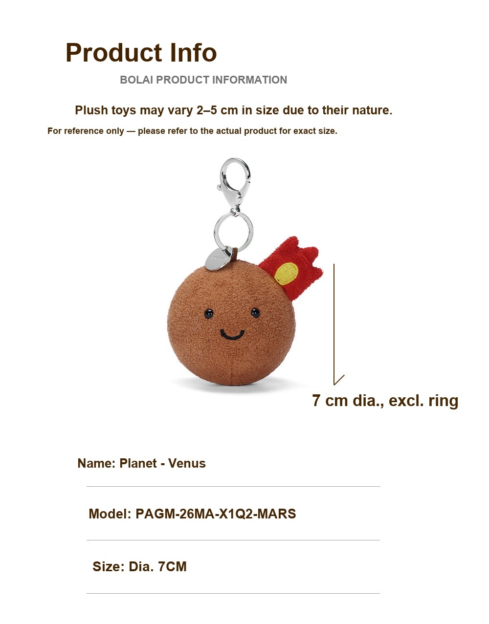 Mars Plush Charm (Planet Series)