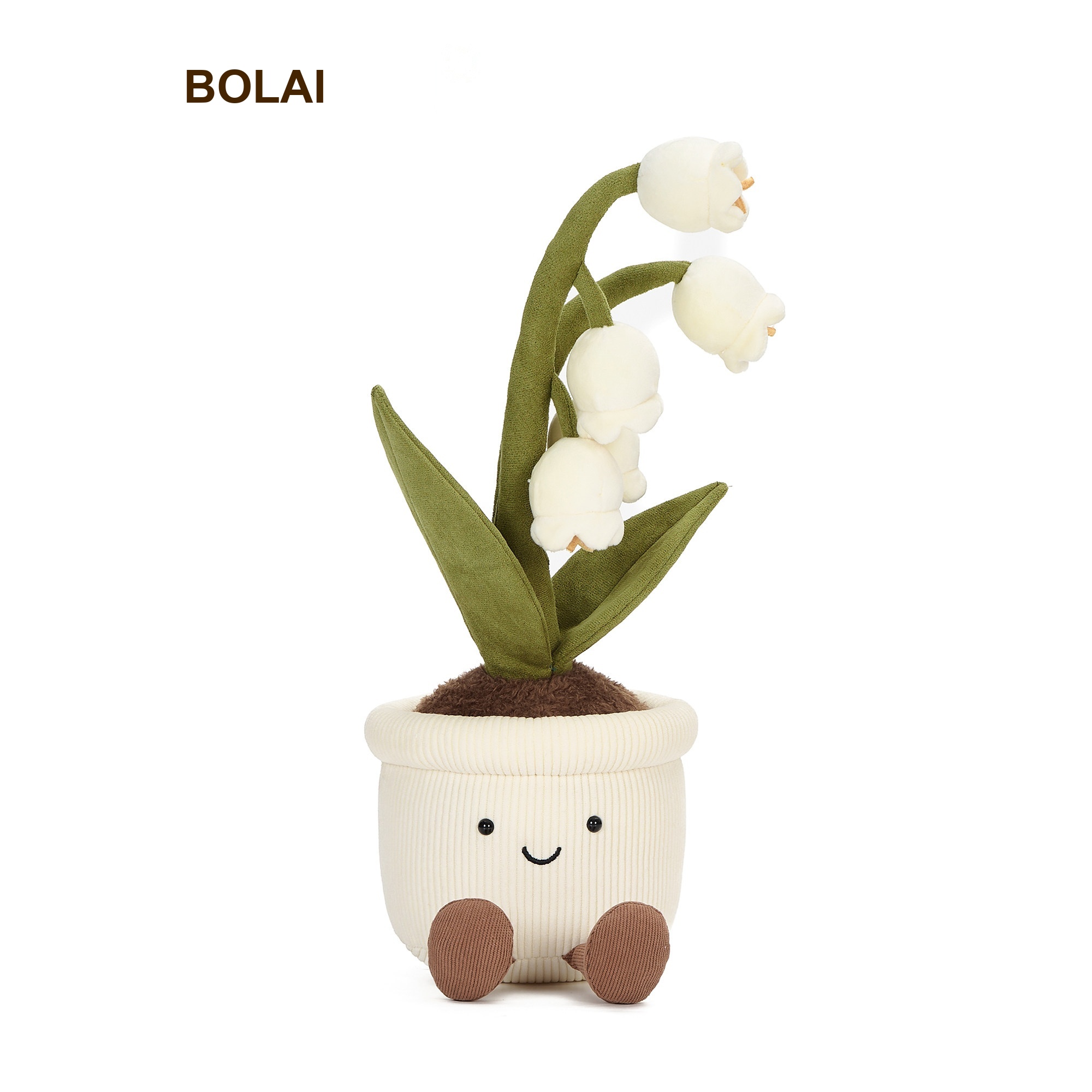 White Lily-of-the-Valley Pot Plush