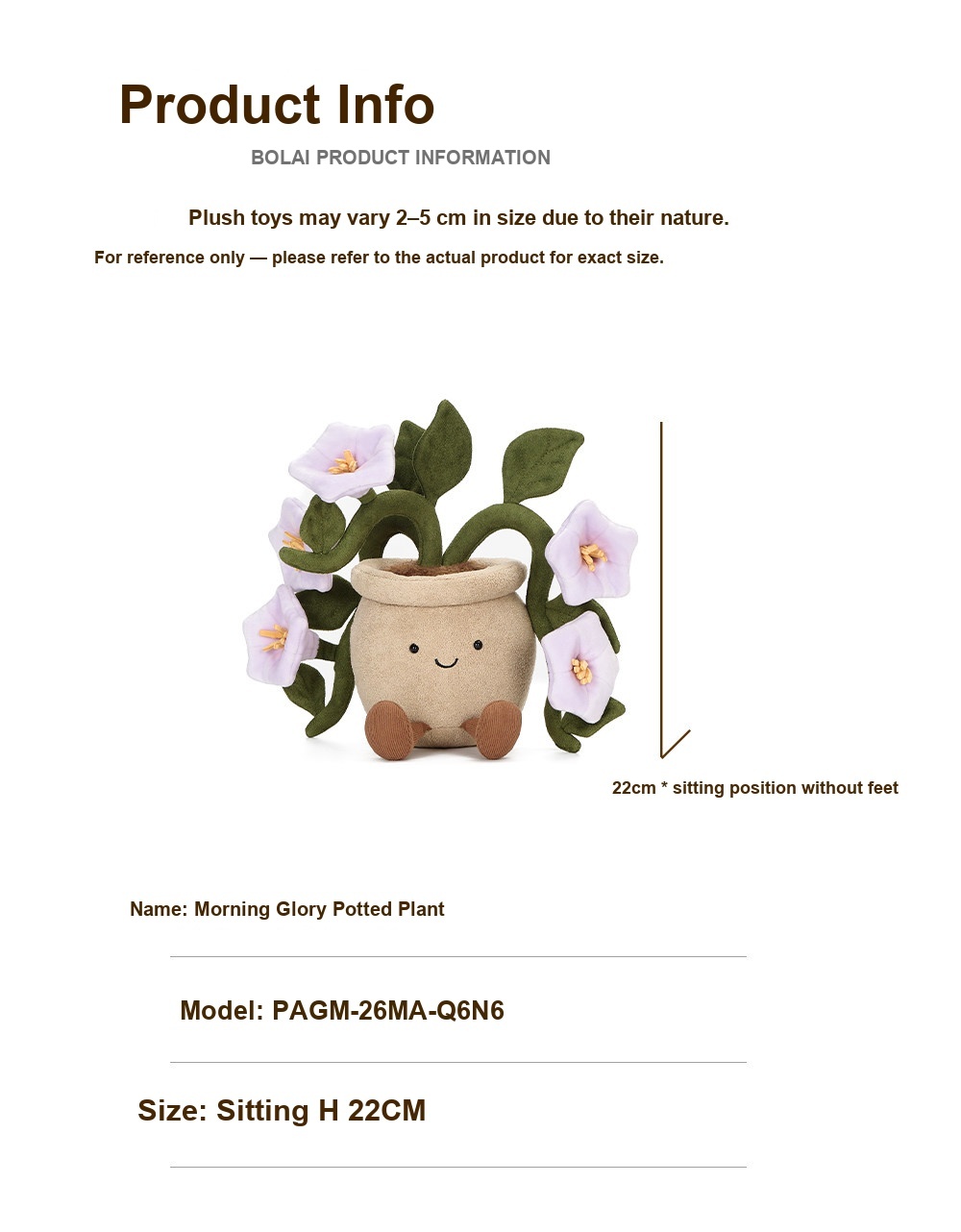 Morning Glory Pot Plush
