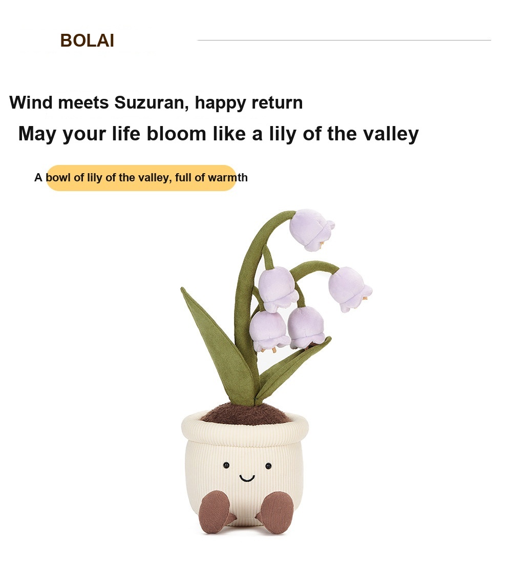 Purple Lily-of-the-Valley Pot Plush