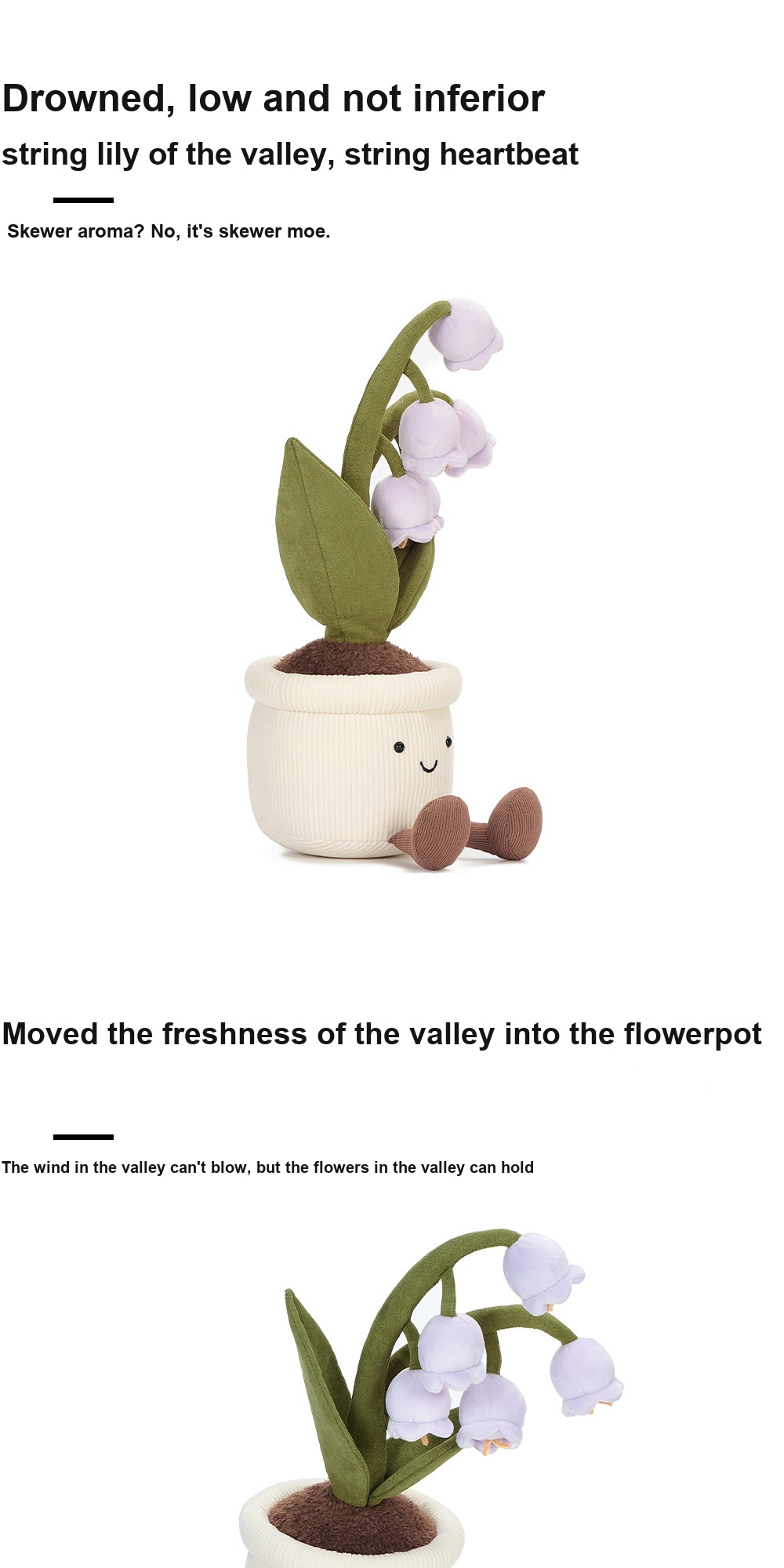 Purple Lily-of-the-Valley Pot Plush
