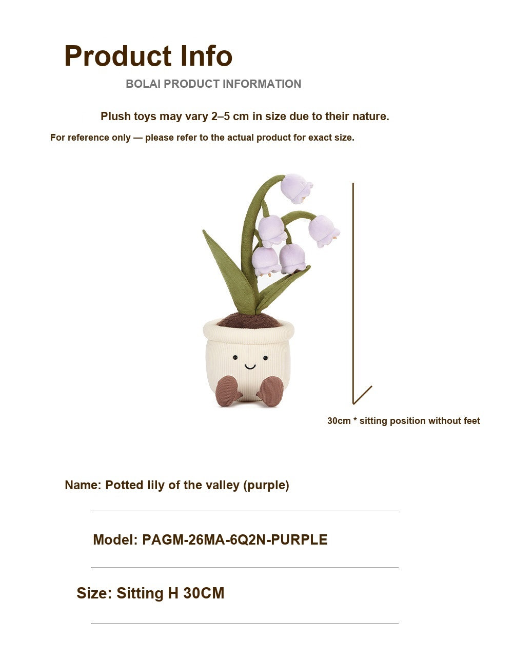 Purple Lily-of-the-Valley Pot Plush