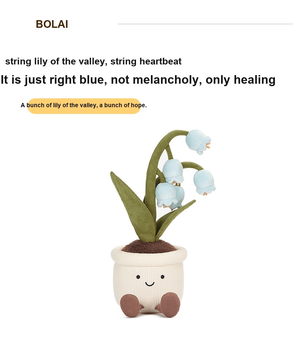 Blue Lily-of-the-Valley Pot Plush