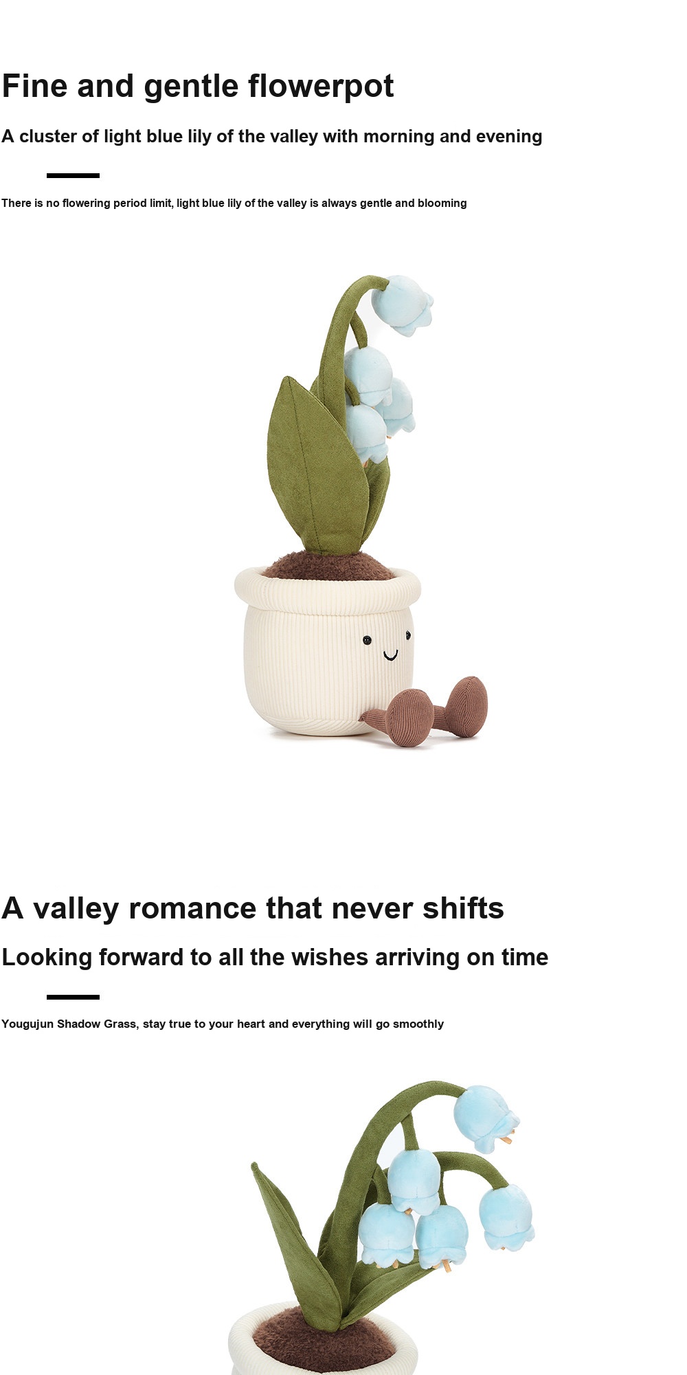 Blue Lily-of-the-Valley Pot Plush