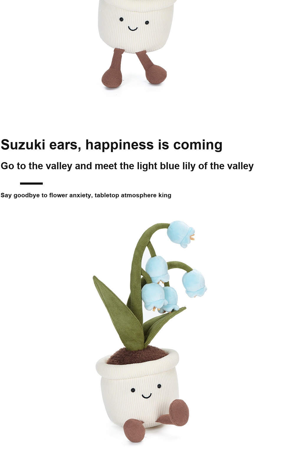 Blue Lily-of-the-Valley Pot Plush