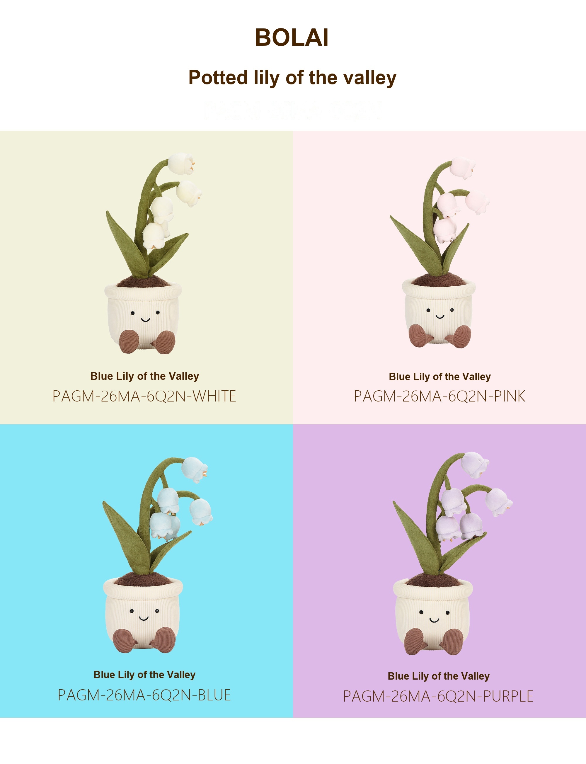 Lily-of-the-Valley Pot Plush