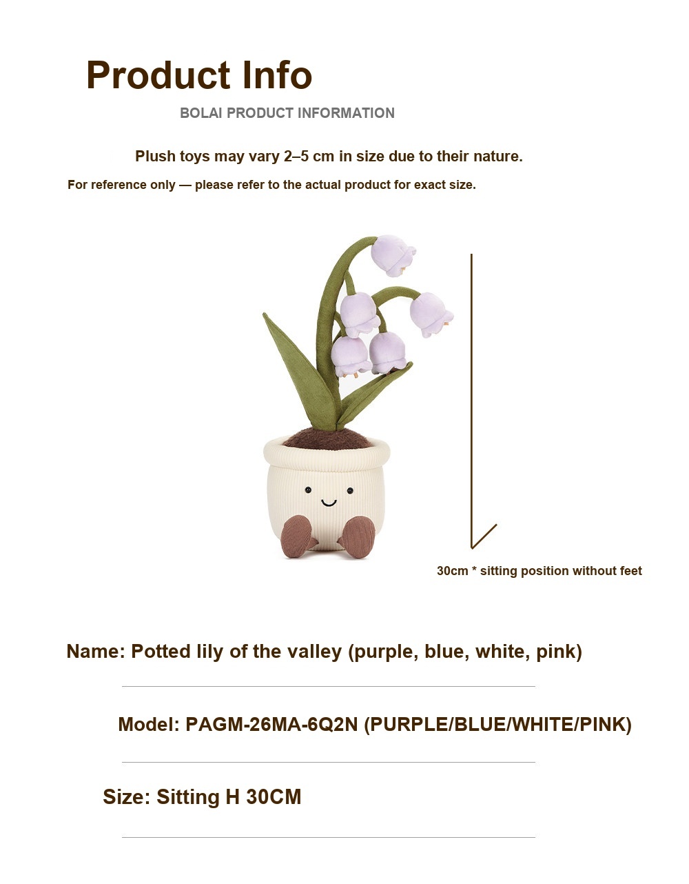 Lily-of-the-Valley Pot Plush
