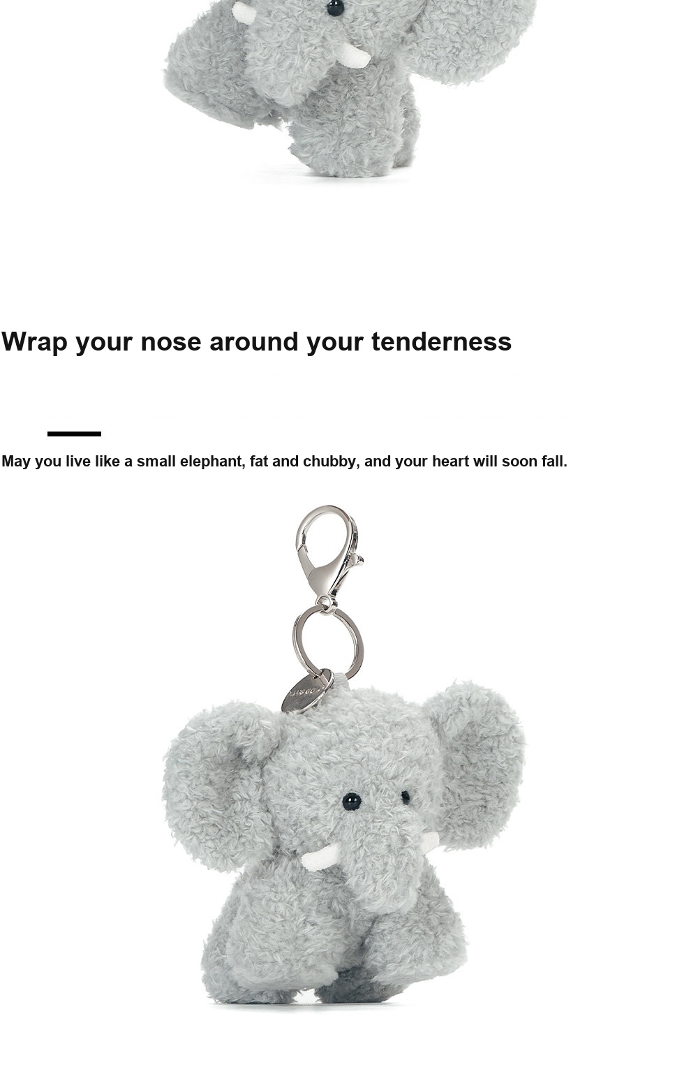 Syd Elephant Plush Charm