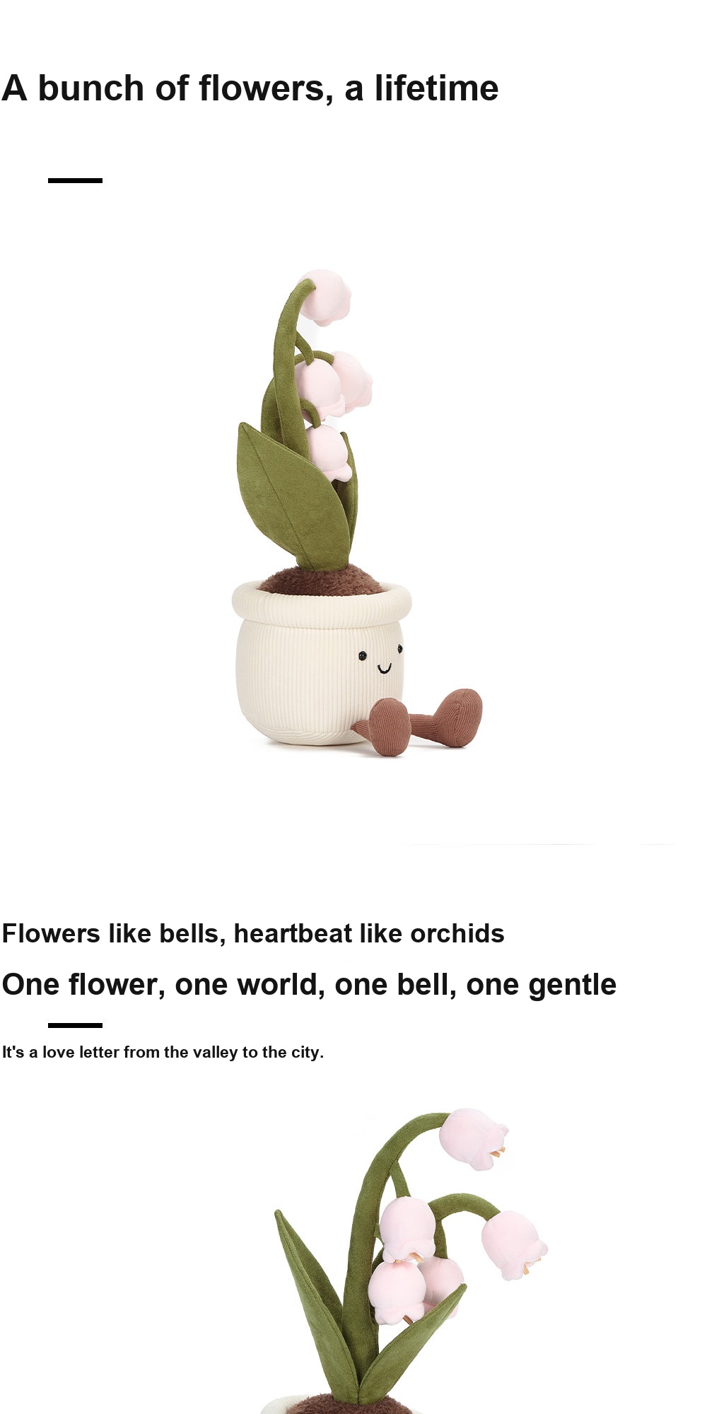 Pink Lily-of-the-Valley Pot Plush