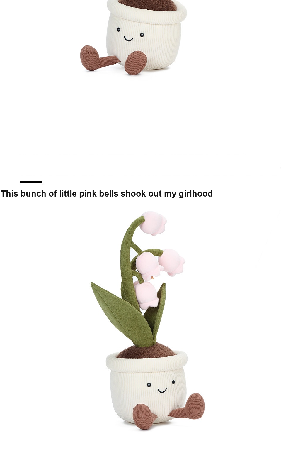 Pink Lily-of-the-Valley Pot Plush