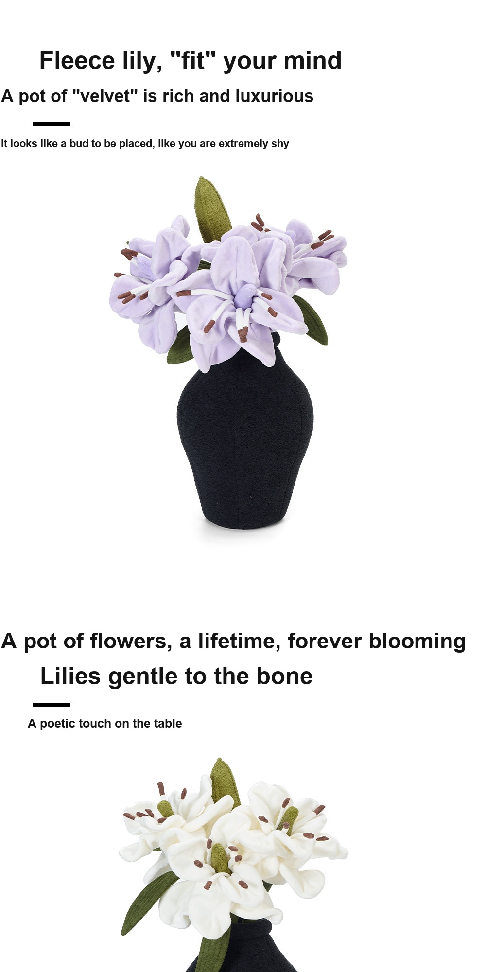 Lily Arrangement Series Plush Flower