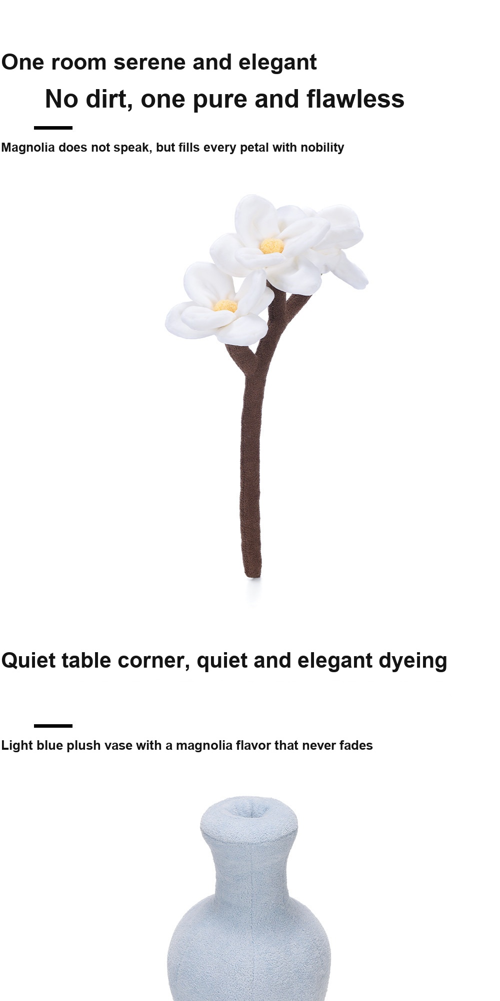 Magnolia DIY Vase Plush Flower