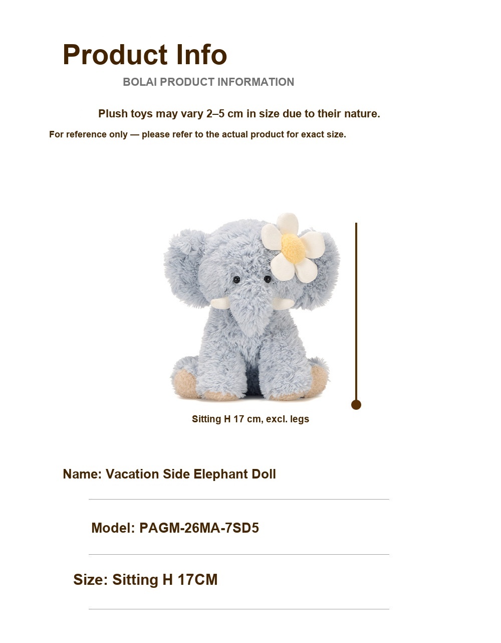 Holiday Syd Elephant Plush Toy