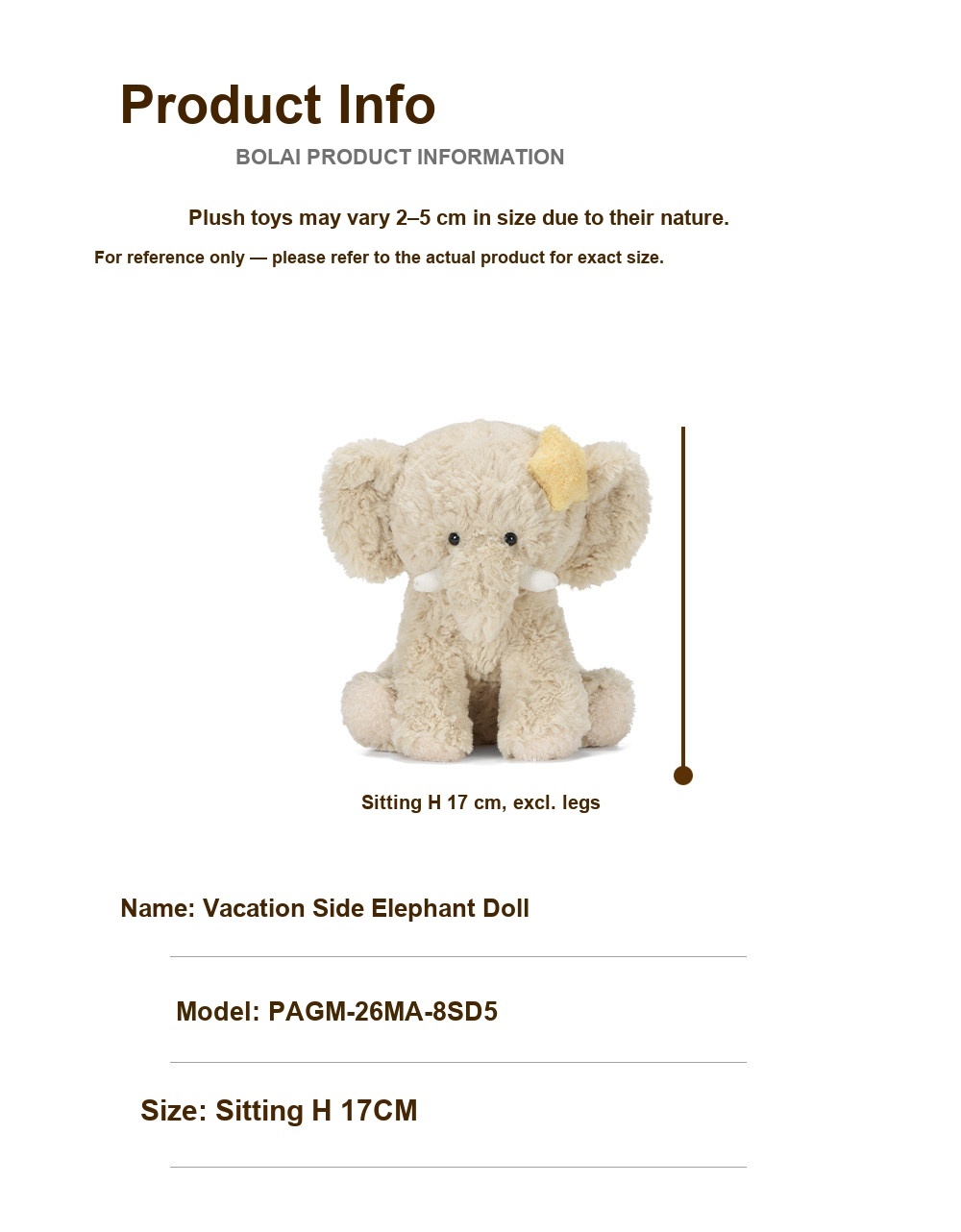 Star Syd Elephant Plush Toy