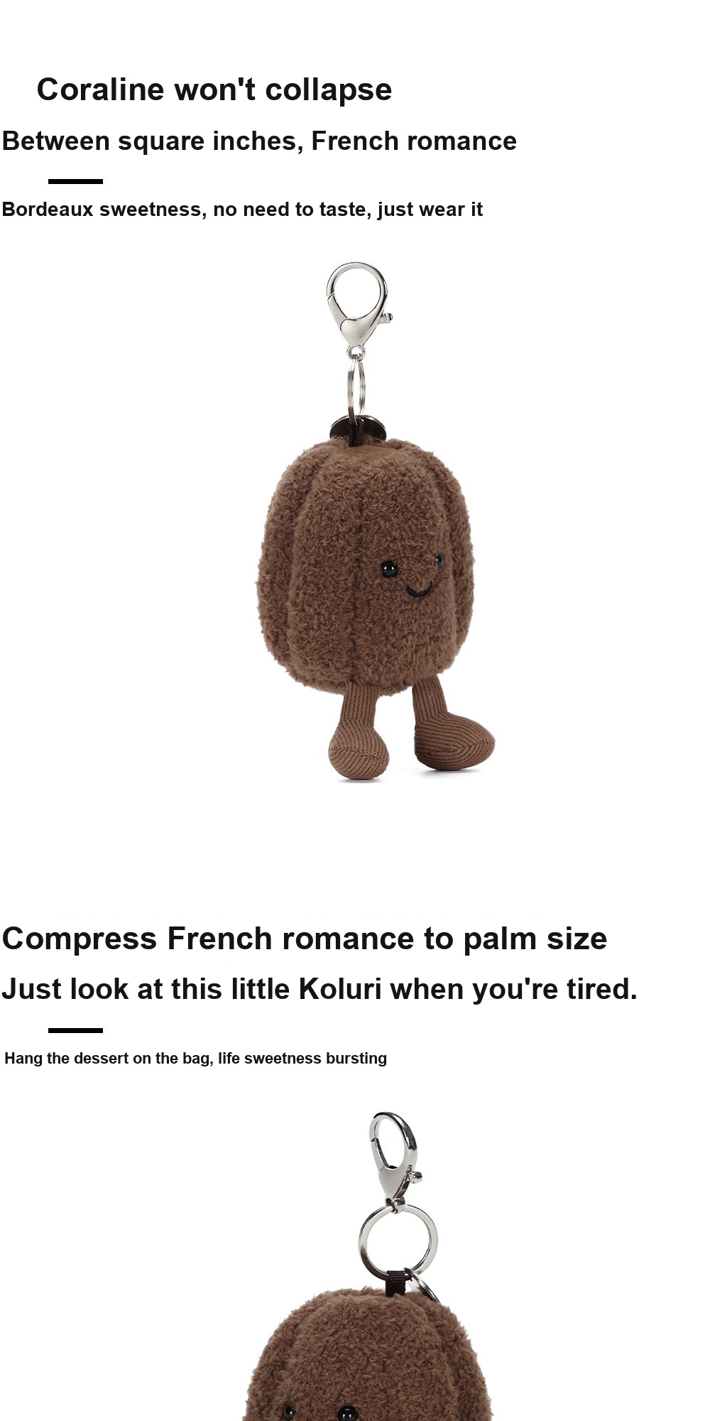 Chocolate Canelé Plush Charm