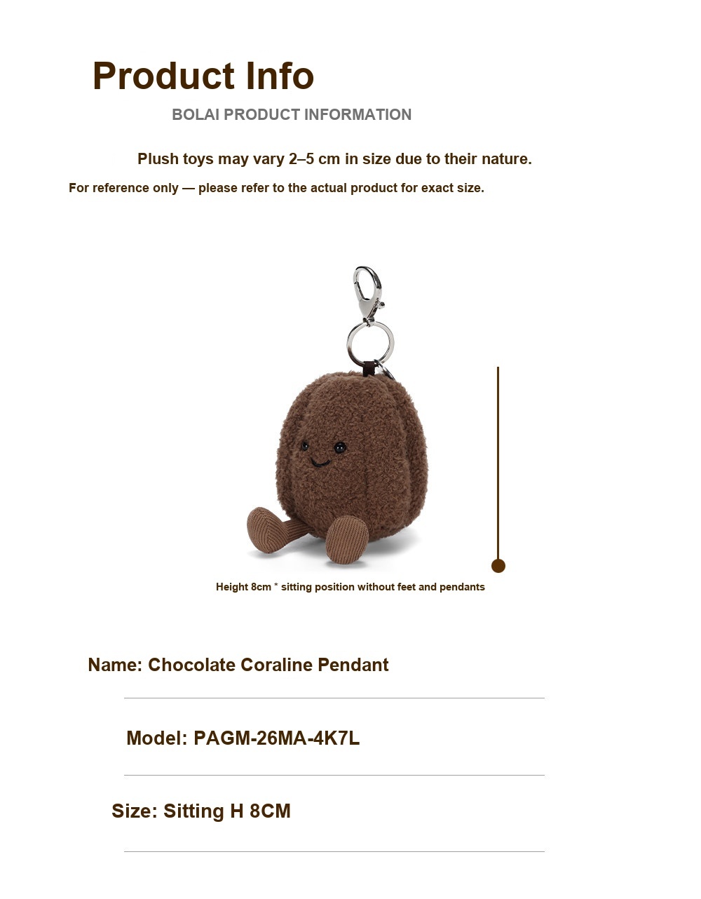 Chocolate Canelé Plush Charm