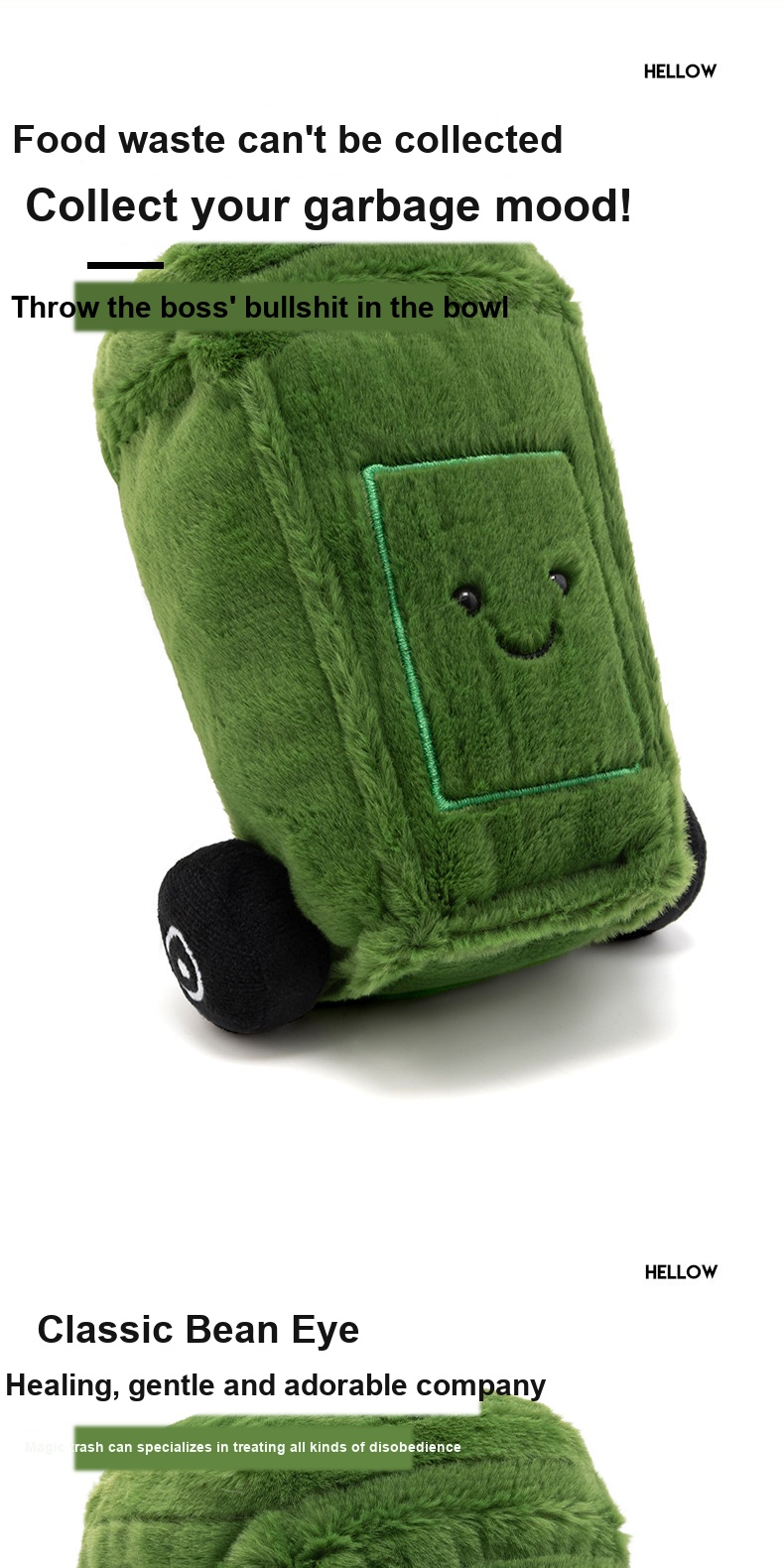 Mood Trash Bin Plush Toy