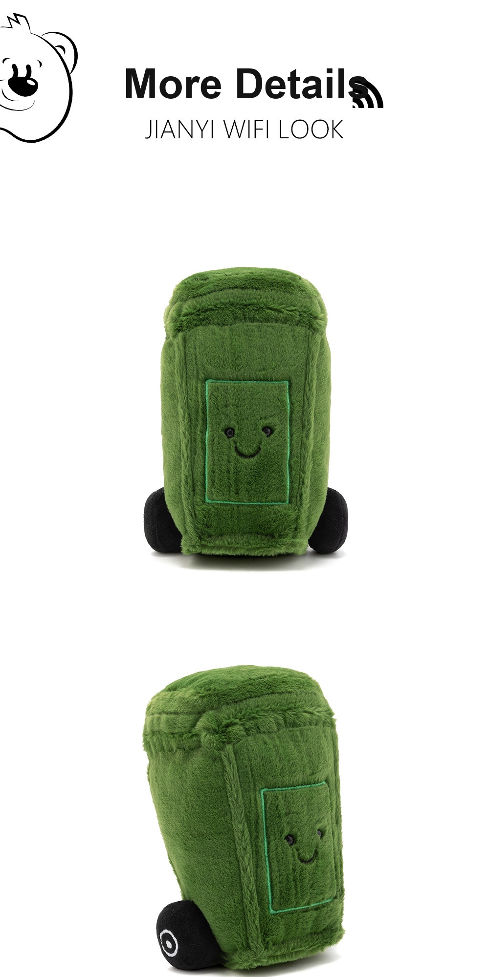 Mood Trash Bin Plush Toy