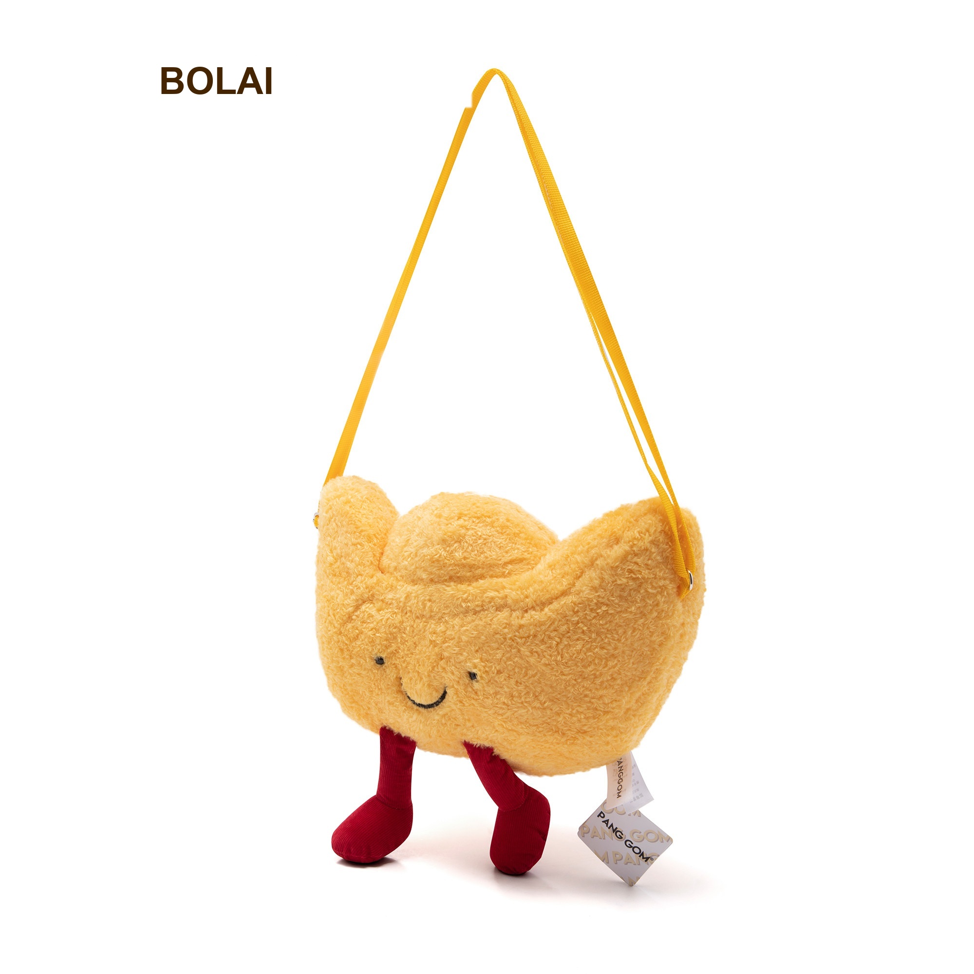 Gold Ingot Plush Shoulder Bag