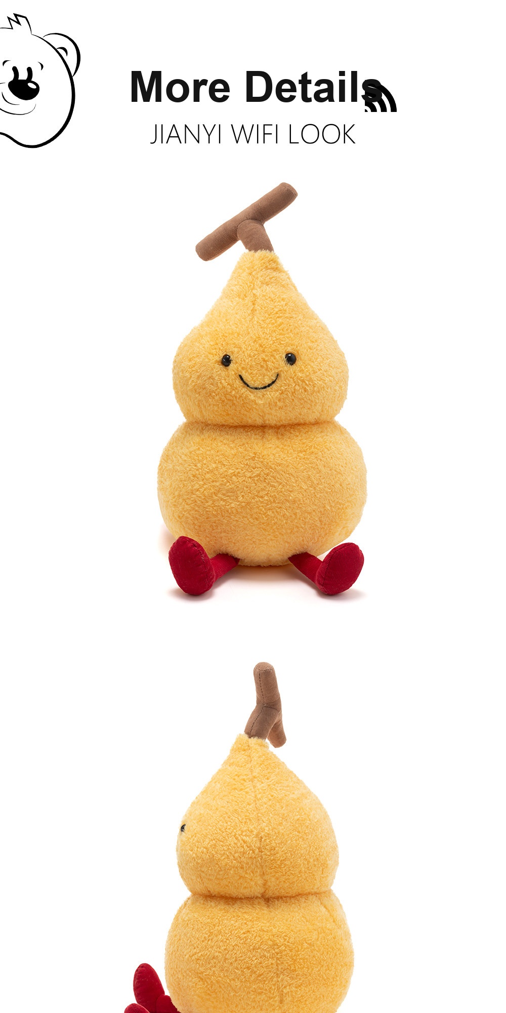 Golden Gourd Fortune Embroidered Plush