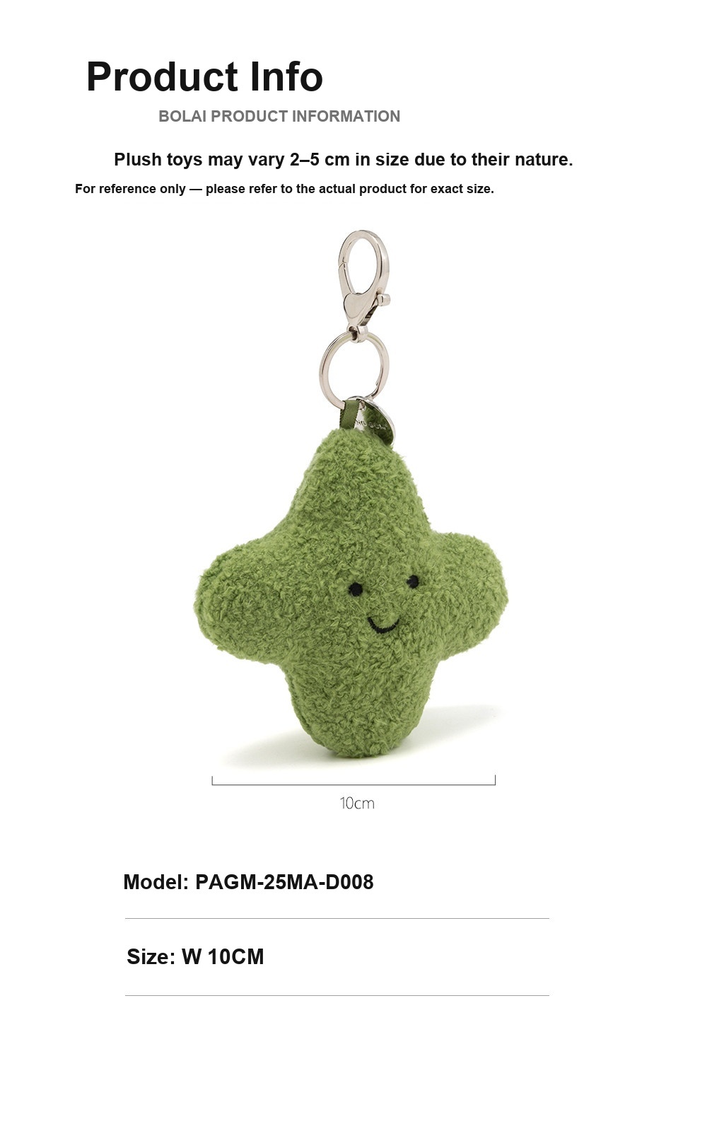 Happy Face Plush Charm