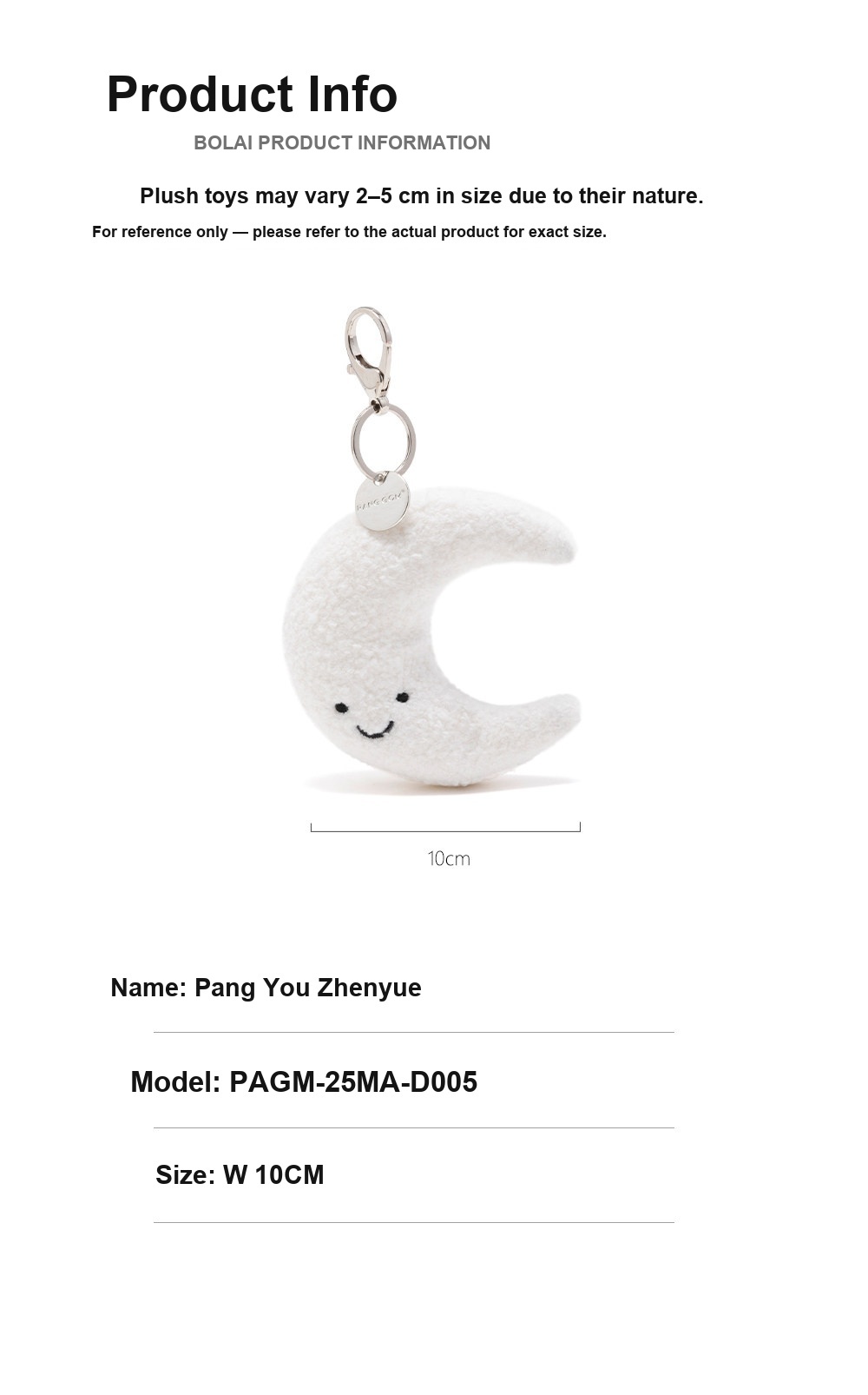 Happy Face Plush Charm