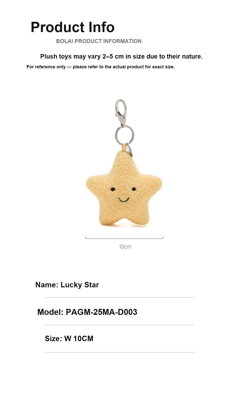 Happy Face Plush Charm