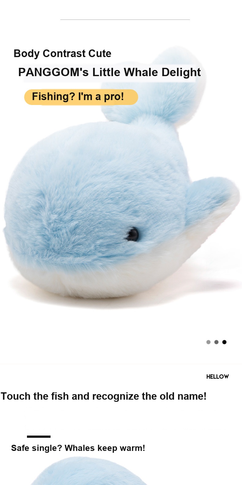 Heart Whale Baby Plush Toy