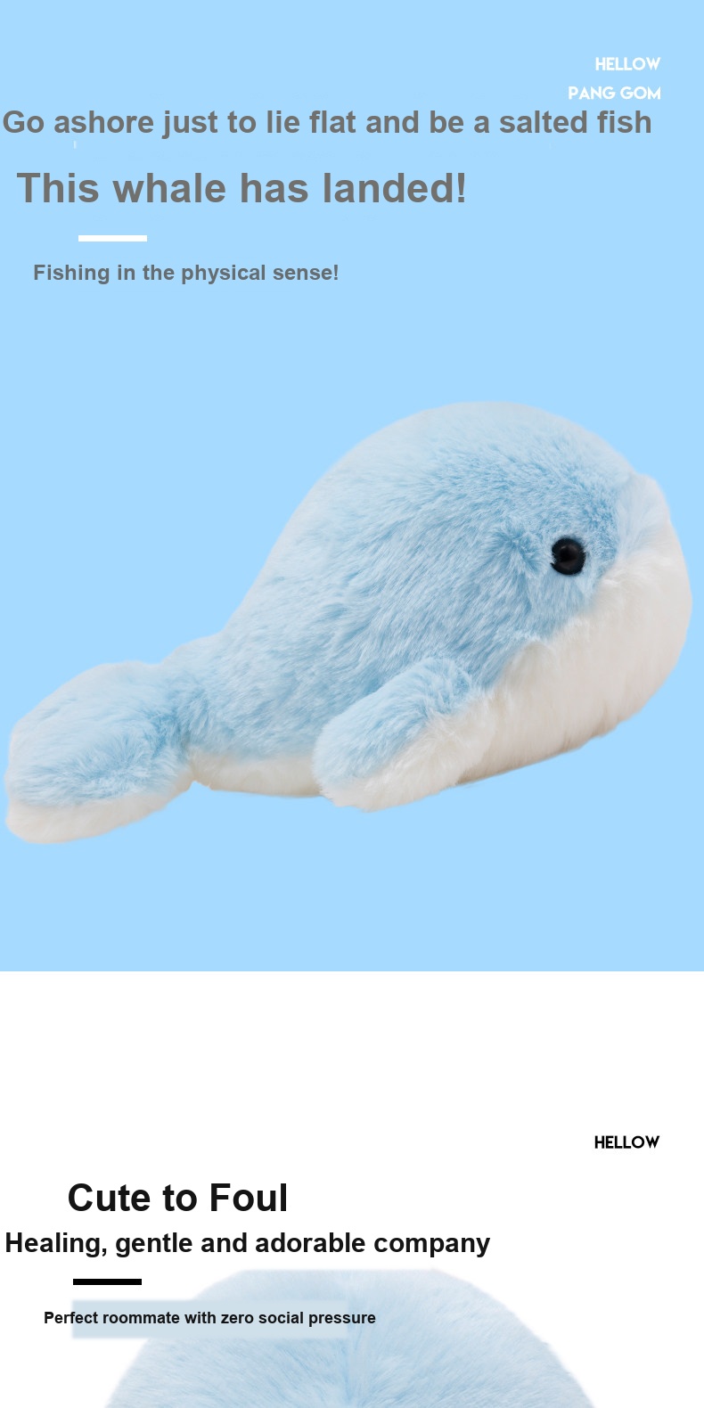 Heart Whale Baby Plush Toy