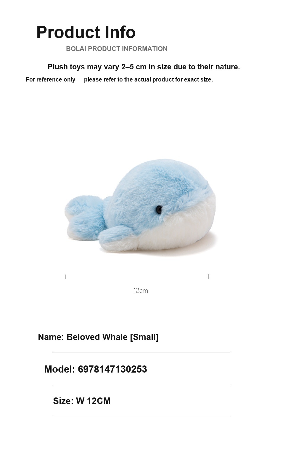 Heart Whale Baby Plush Toy