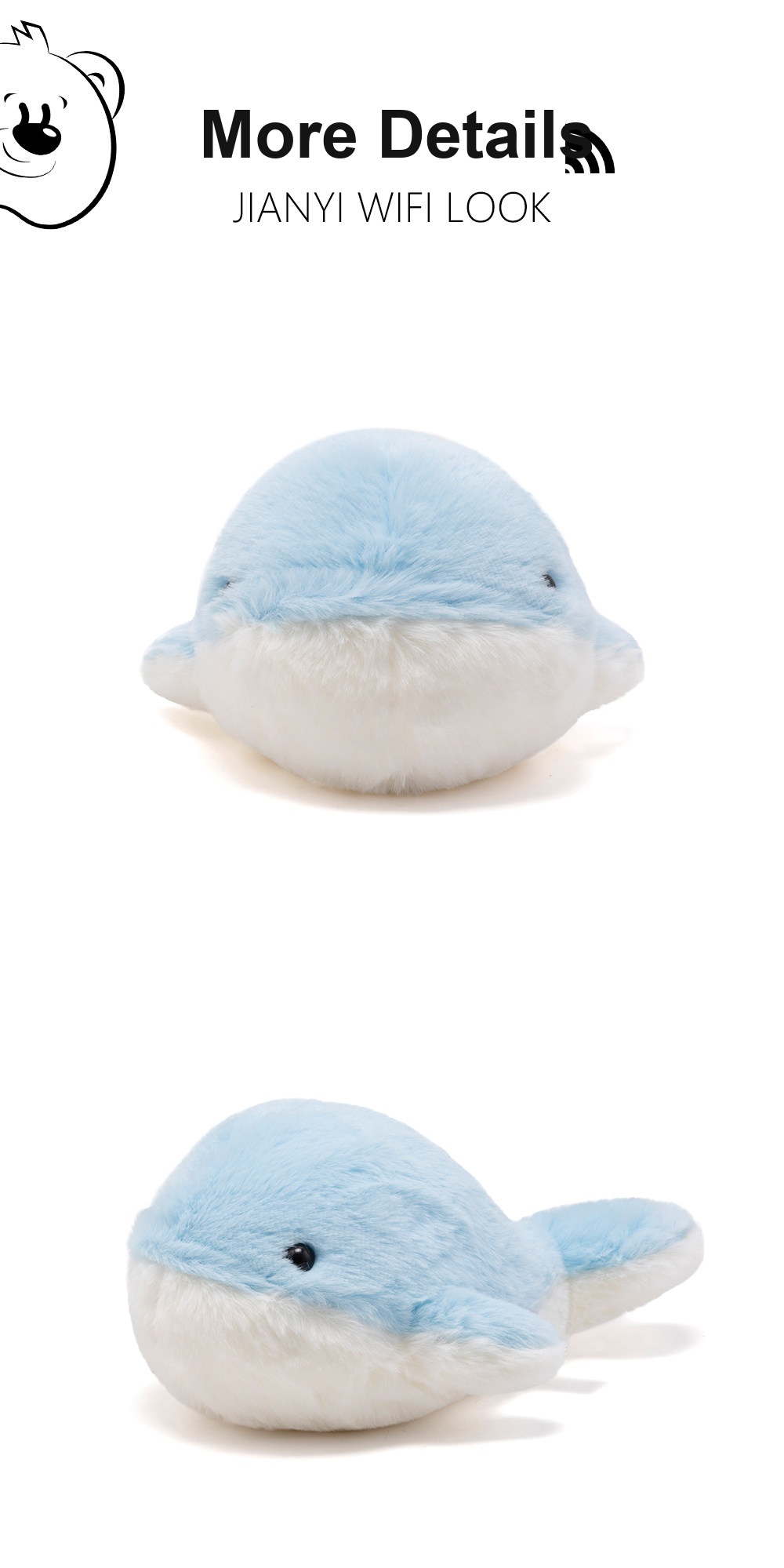 Heart Whale Baby Plush Toy
