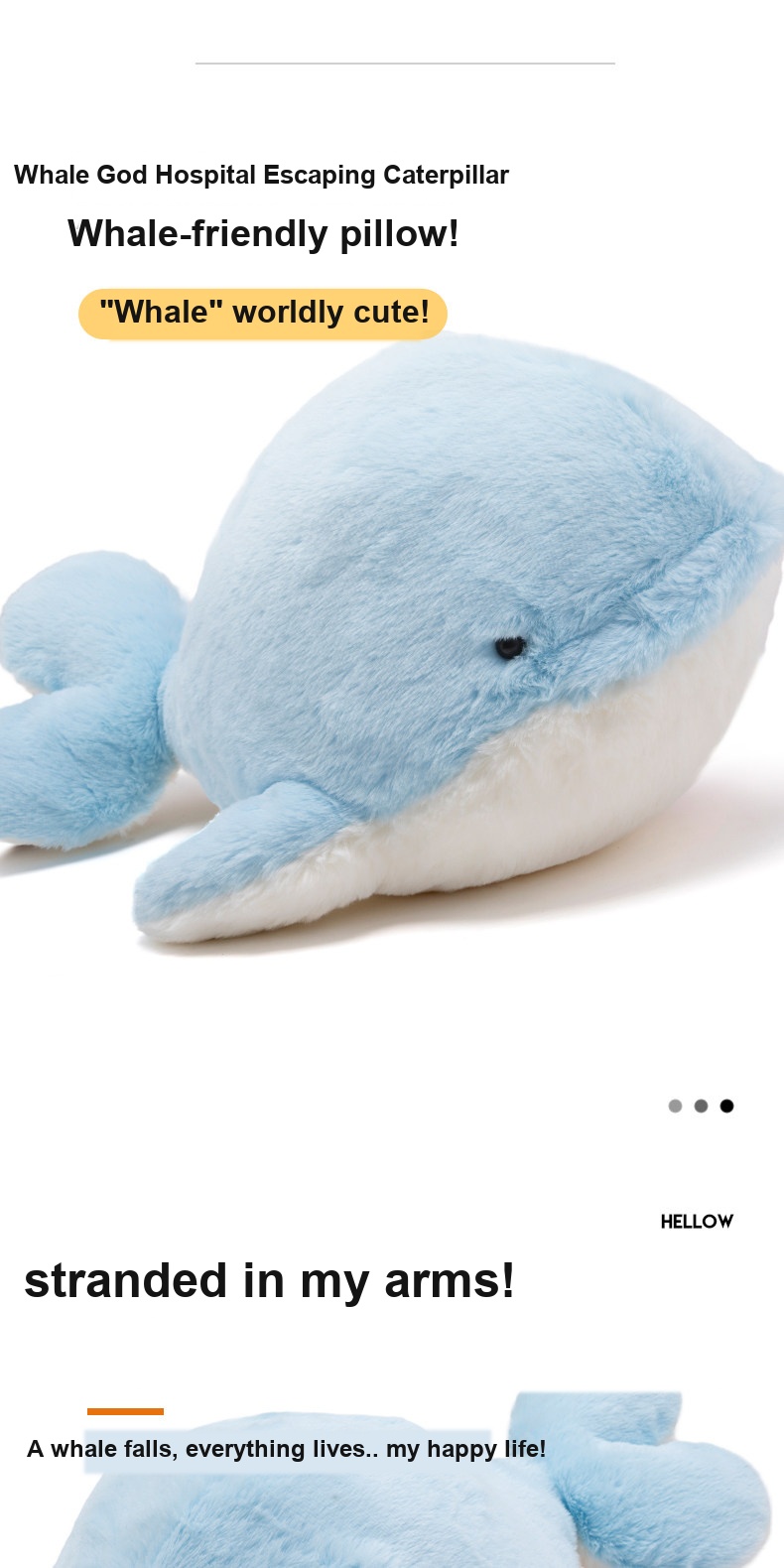 Blue Heart Whale Plush Toy