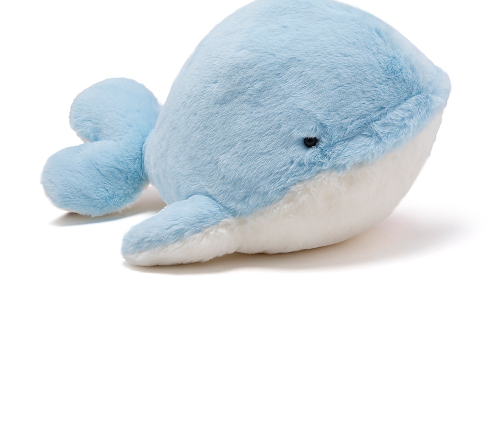 Blue Heart Whale Plush Toy