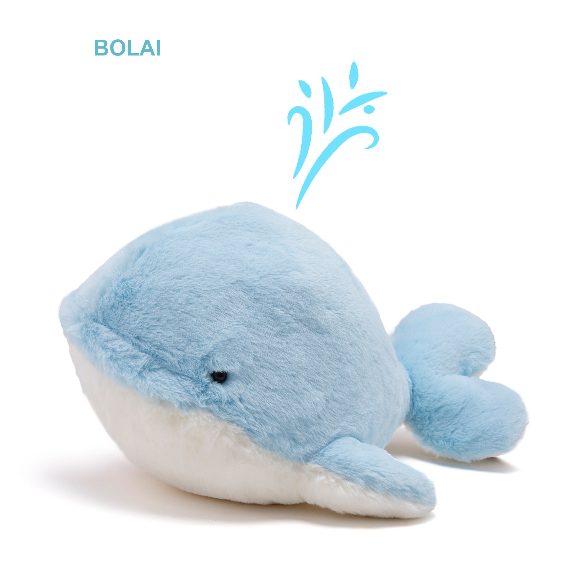 Blue Heart Whale Plush Toy