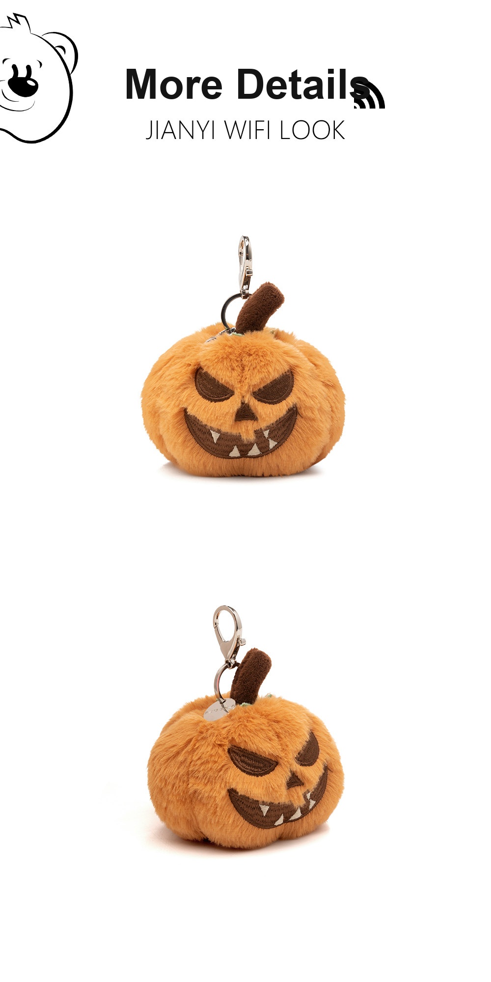 Halloween Devil Pumpkin Plush Charm