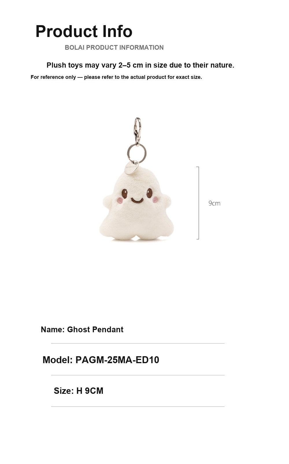Halloween Ghost Plush Charm