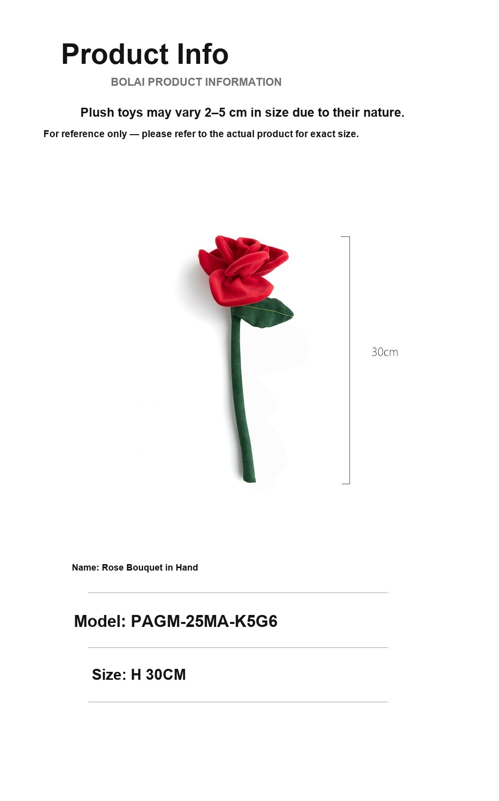 Rose Bouquet Plush Toy
