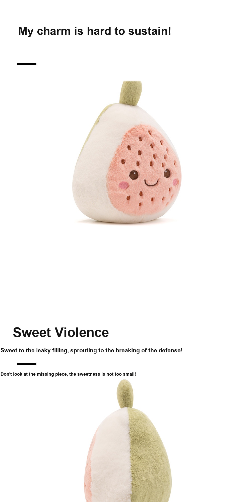 Fig Plush Toy (Half Fruit Series)