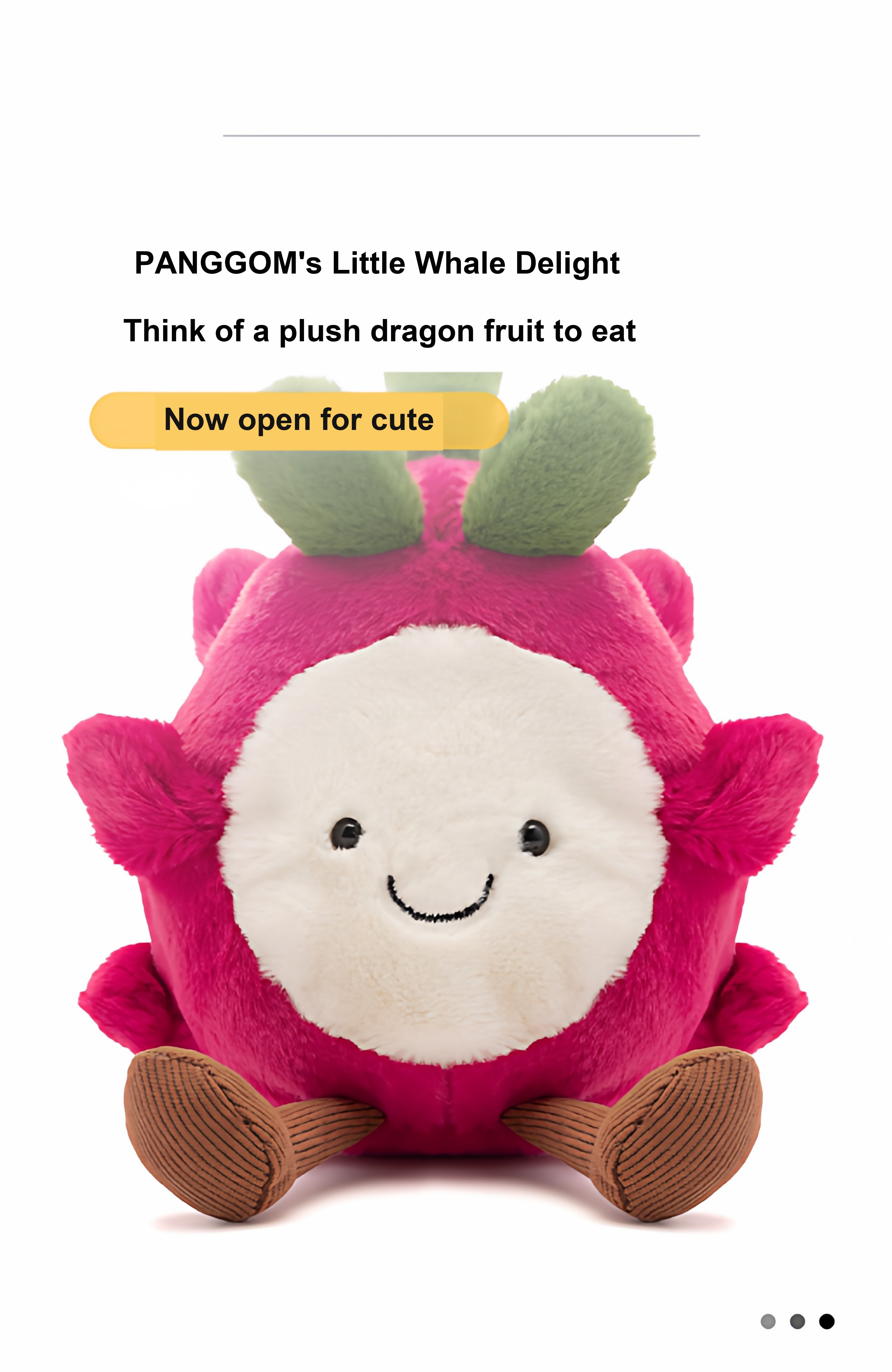 Dragon Fruit Plush Toy (Half Fruit Series)