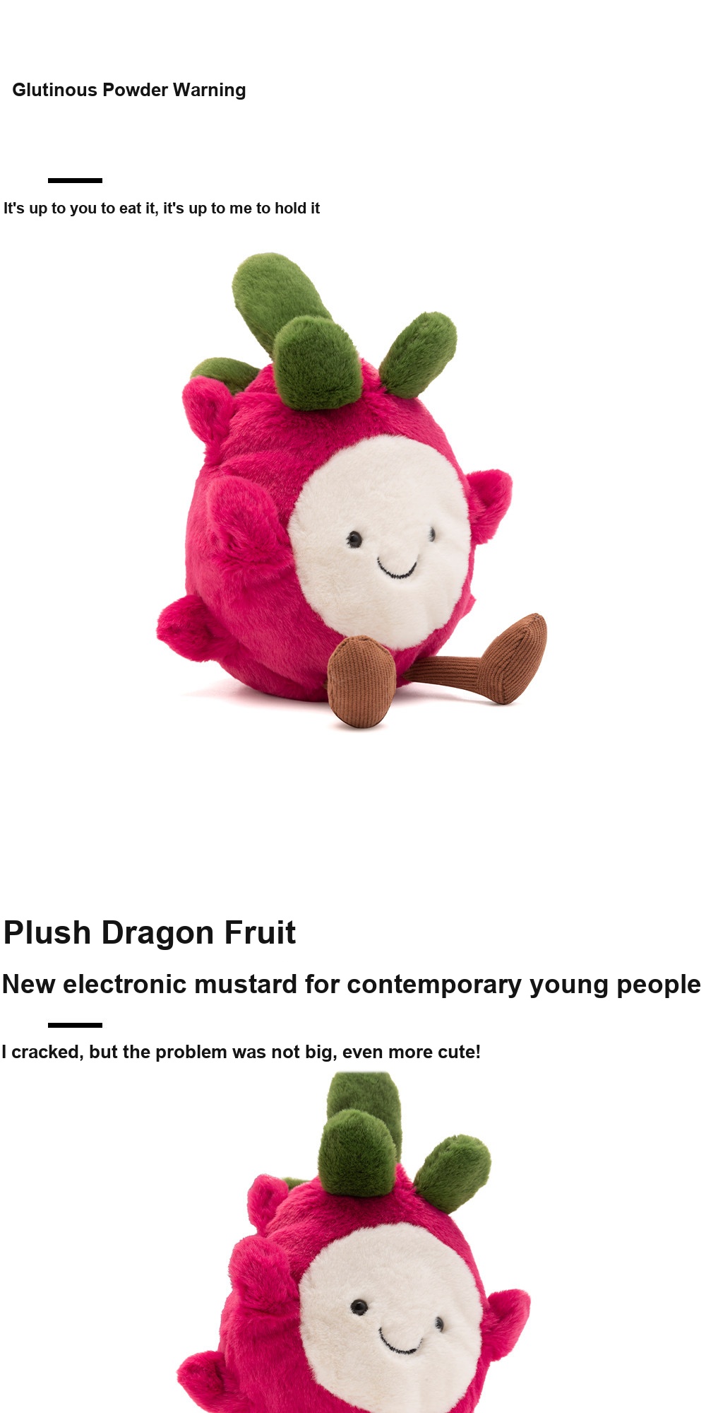 Dragon Fruit Plush Toy (Half Fruit Series)