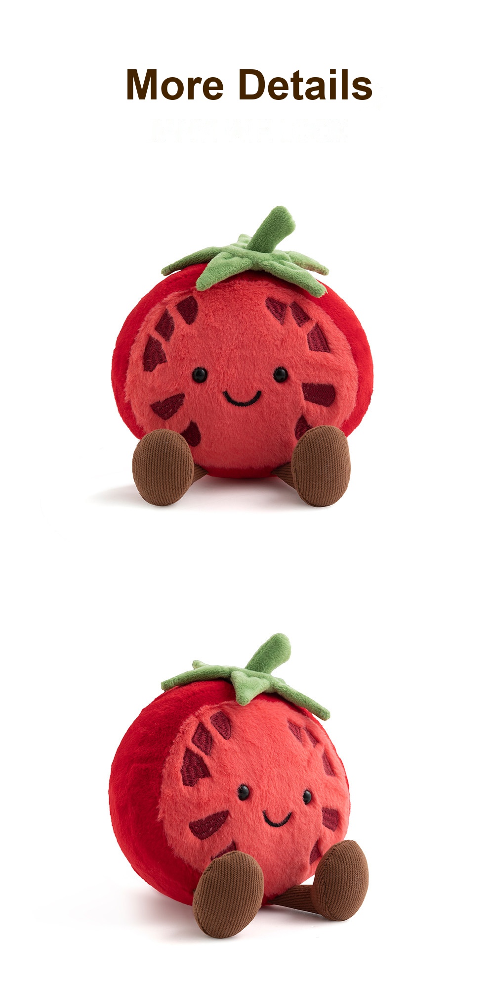 Tomato Plush Toy (Half Fruit Series)