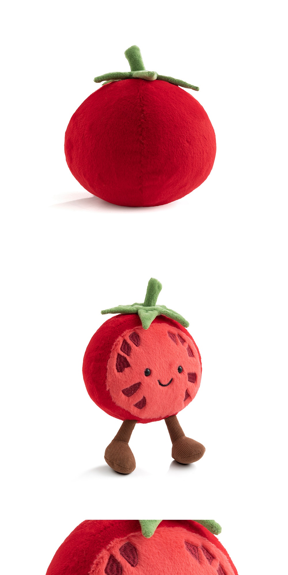 Tomato Plush Toy (Half Fruit Series)