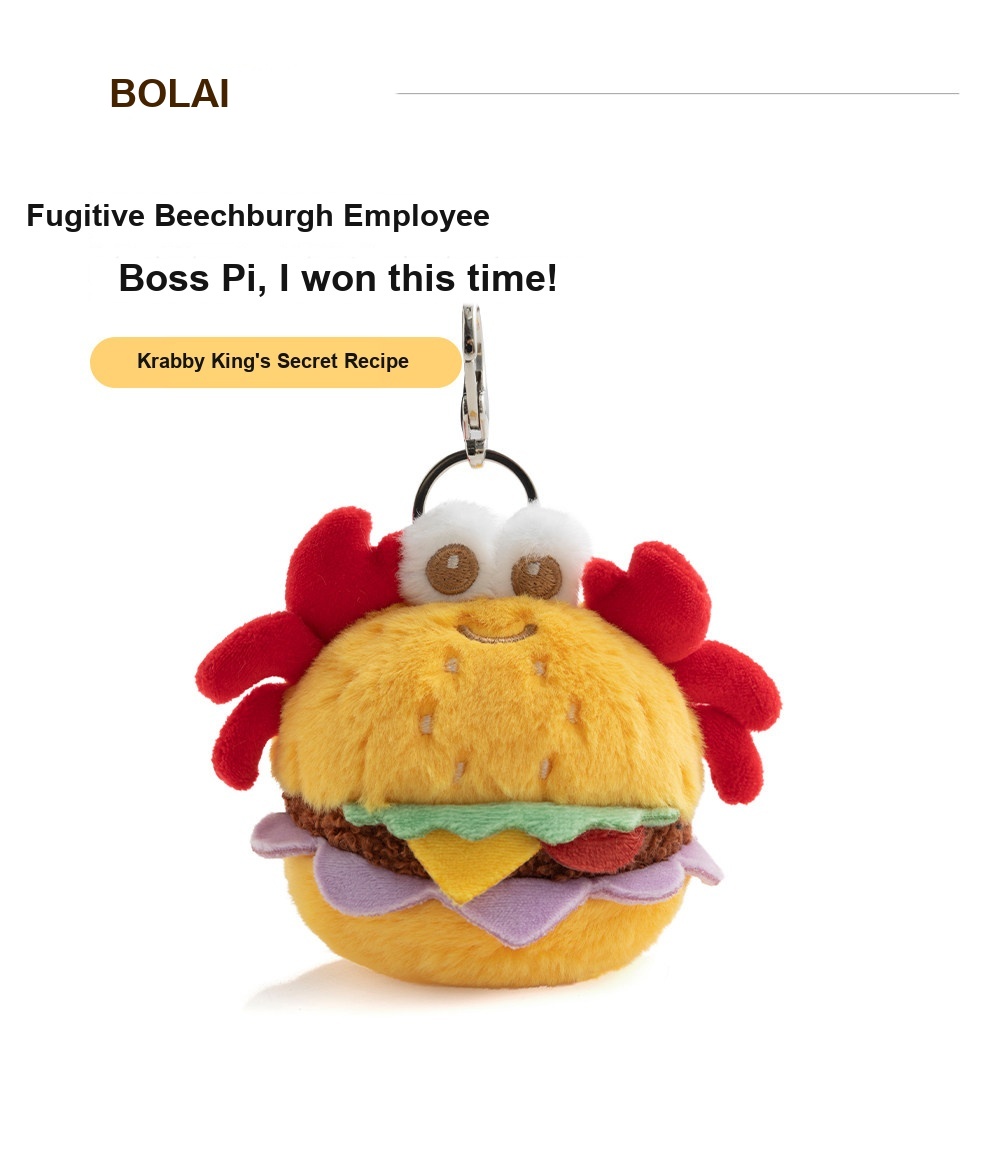 Crab Burger Plush Charm